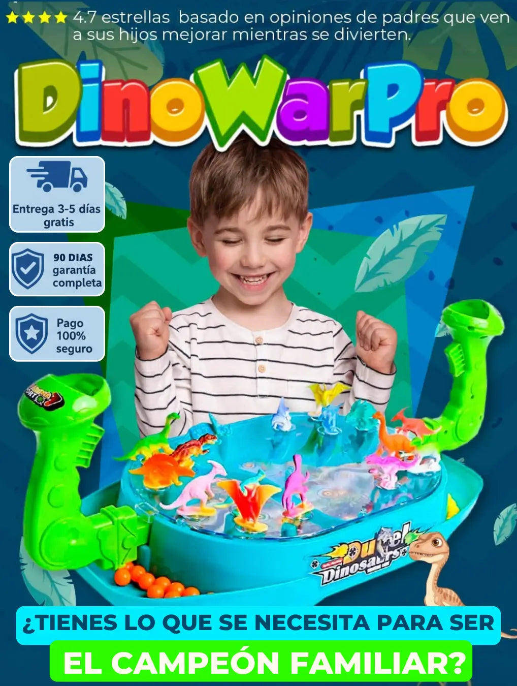 JUEGO MONTESSORI DE COORDINACION Y RAPIDEZ MENTAL DINO WAR PRO®